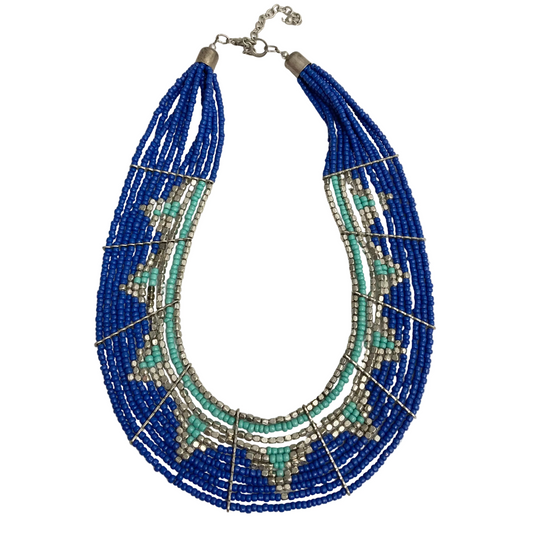Necklace Statement In Blue