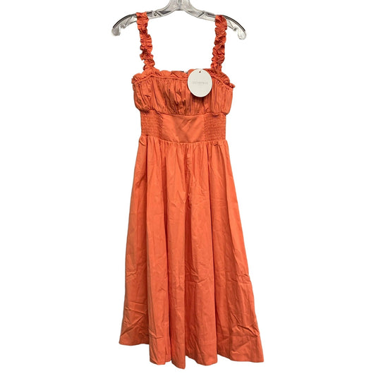 Dress Casual Midi By Mika & Gala In Orange, Size:S