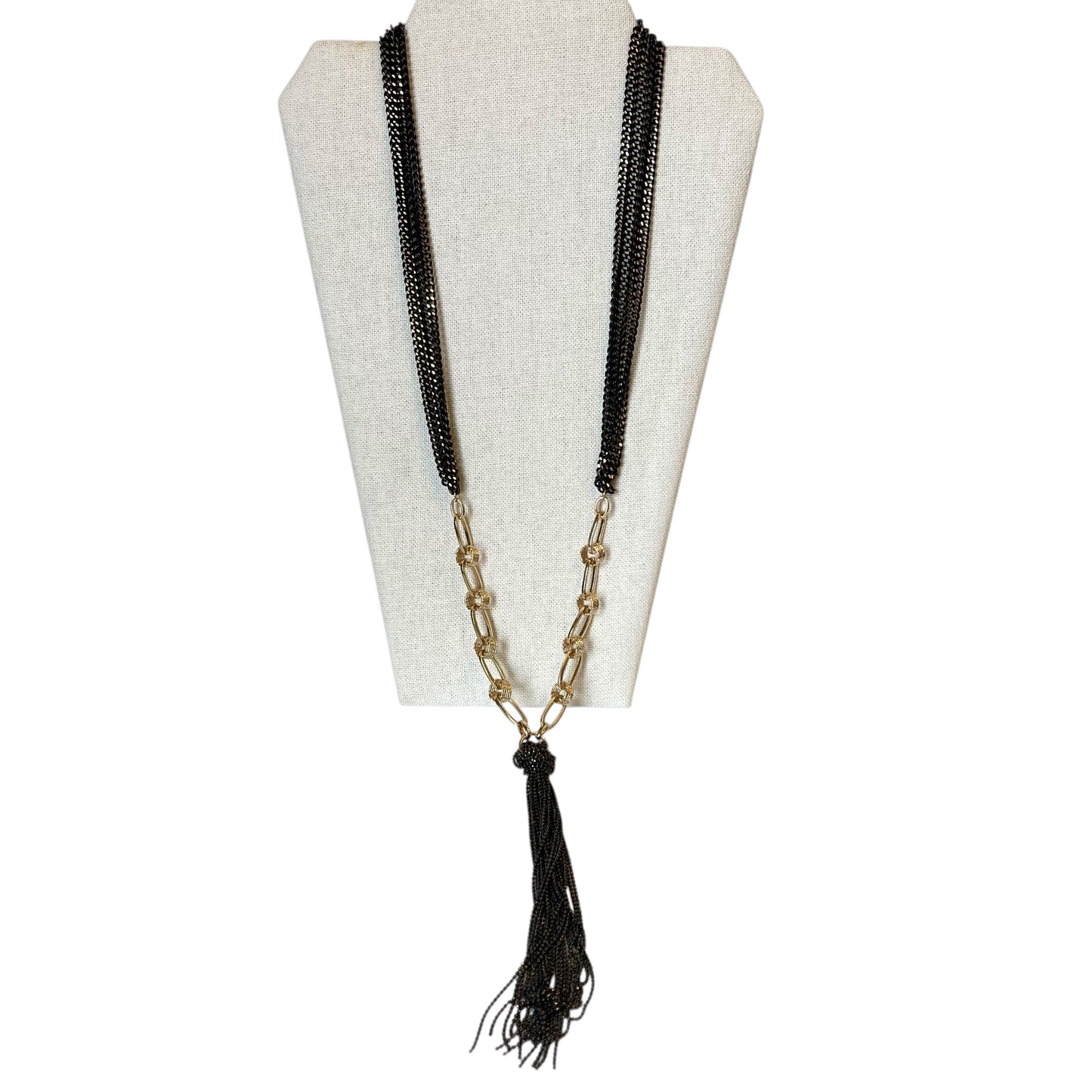 Necklace Statement In Black & Gold