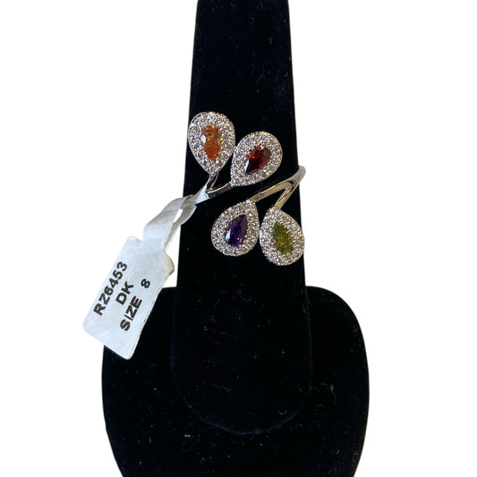 Ring Statement In Silver, Size:8