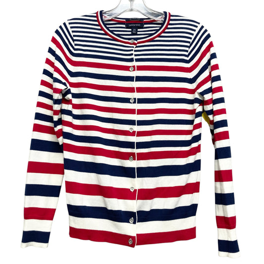 Cardigan By Lands End In Blue & Red & White, Size:Xs