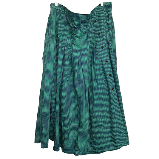 Skirt Maxi By Free Assembly In Blue & Green, Size:20
