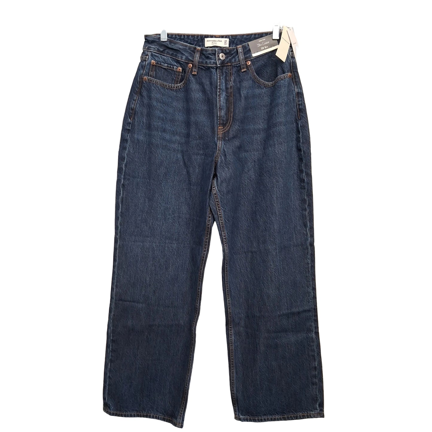 Jeans Wide Leg By Abercrombie And Fitch In Blue Denim, Size:6