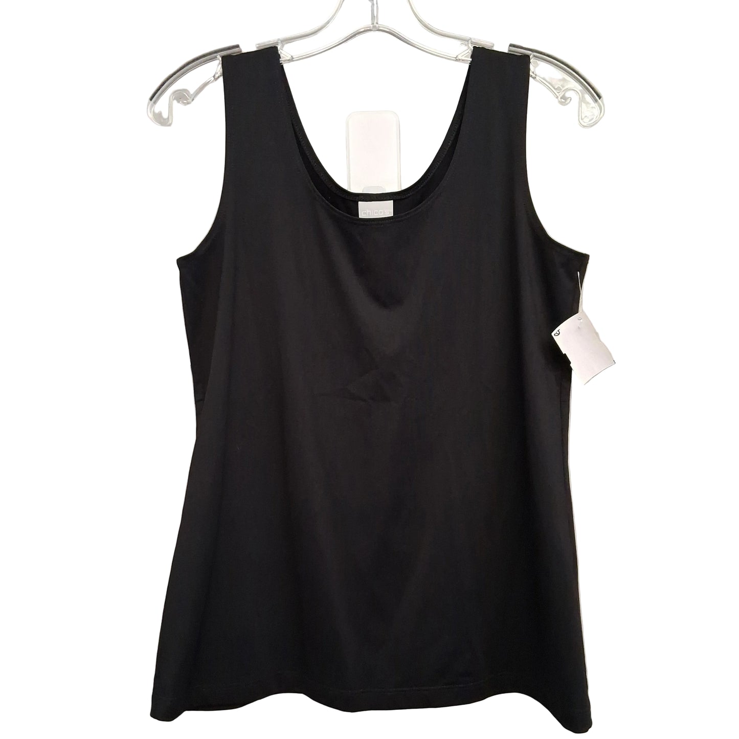 Top Sleeveless Basic By Chicos In Black, Size:S