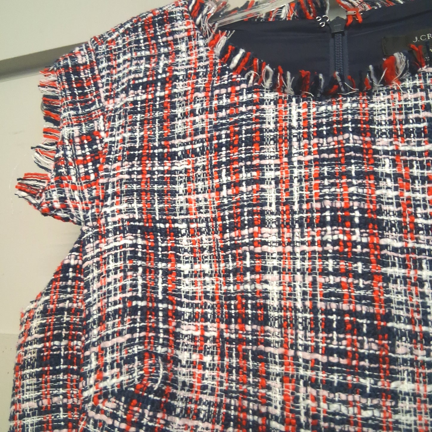 Dress Casual Midi By J. Crew In Blue Red & White, Size: S