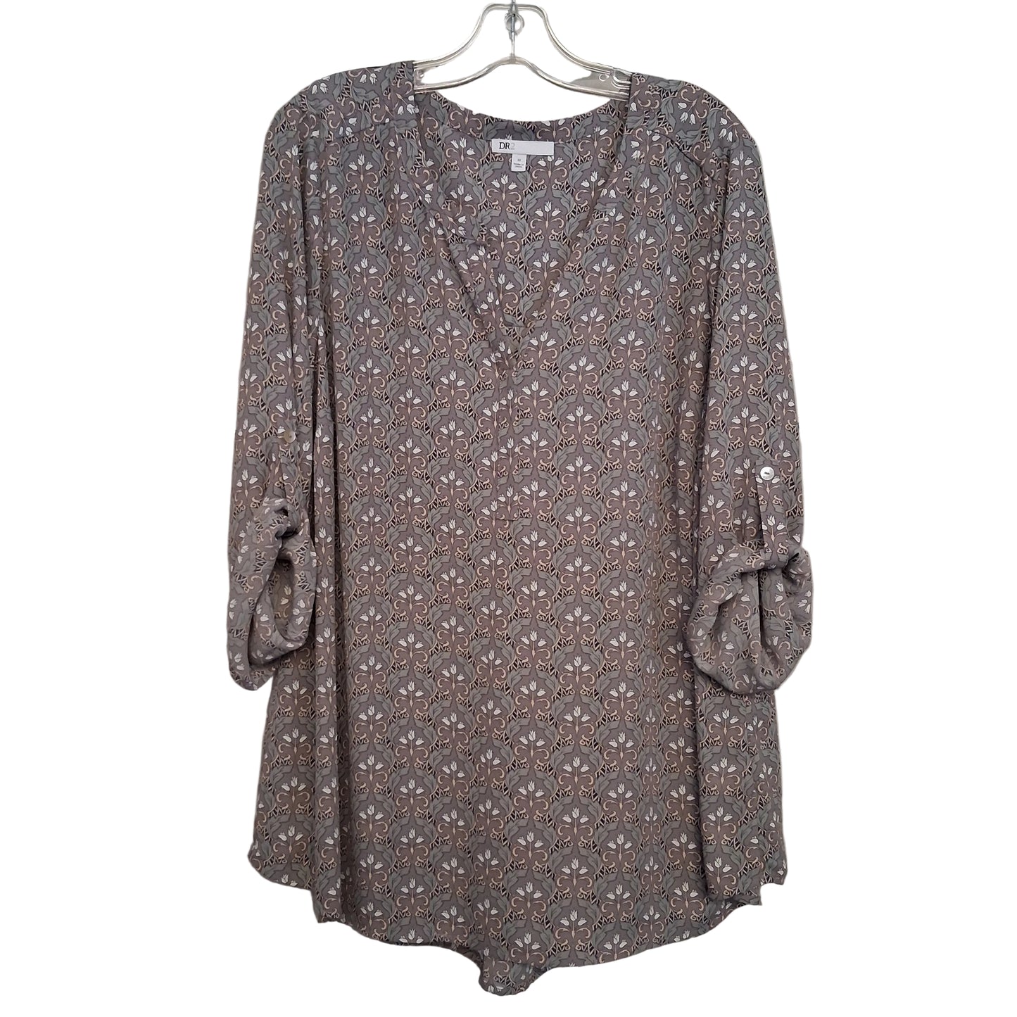 Top Ls By Dr2 In Floral Print, Size:1X