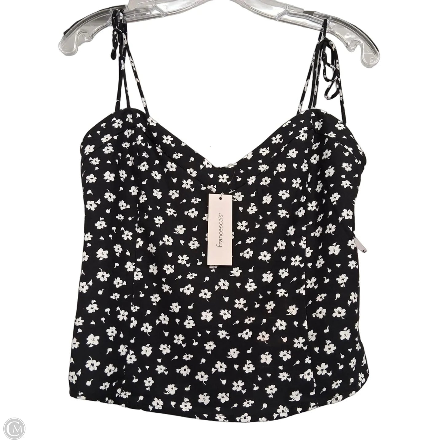 Top Sleeveless By Francesca’s In Black & White, Size: M