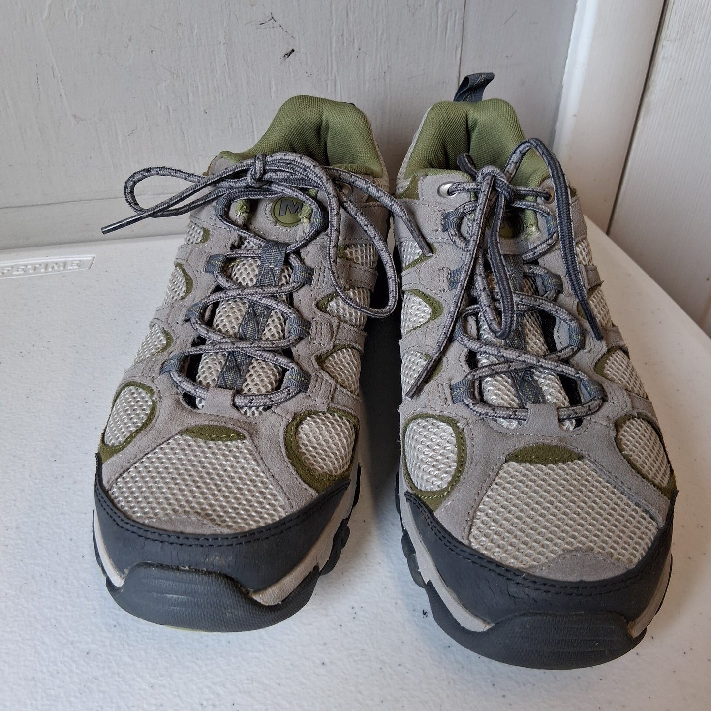 Shoes Hiking By Merrell In Green, Size:9