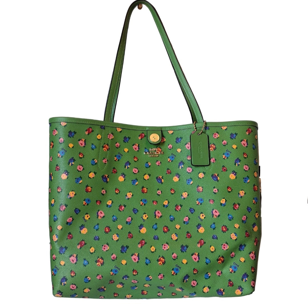 Tote Designer By Coach In Green, Size:Large