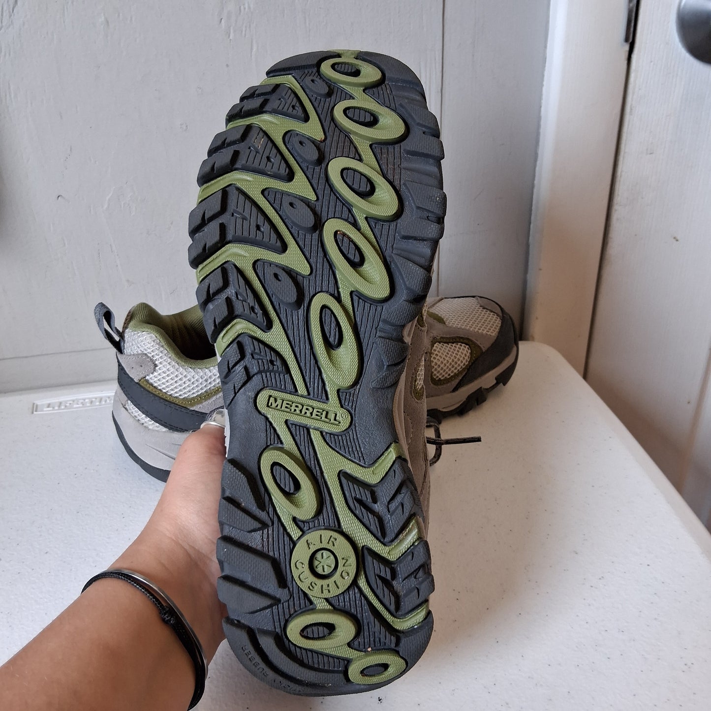 Shoes Hiking By Merrell In Green, Size:9