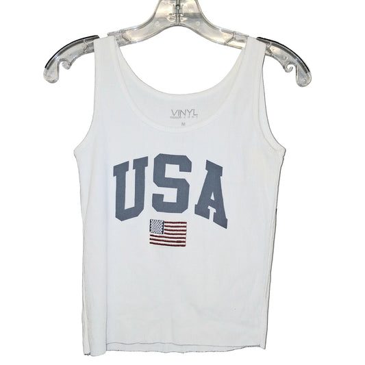 Tank Top By Vinyl Icons In White, Size:M
