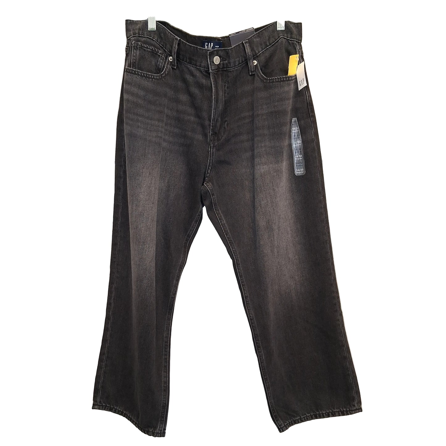 Jeans Straight By Gap In Black Denim, Size:14