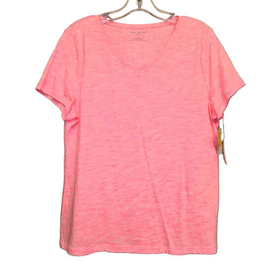 Top Ss Basic By Talbots In Pink, Size:Lp