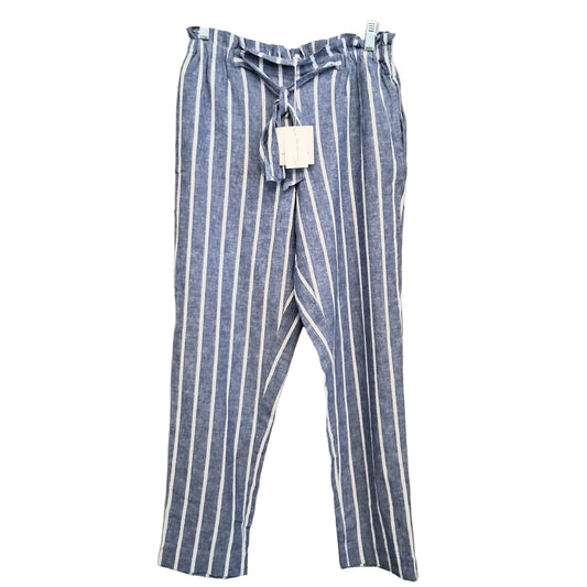Pants Lounge By Beachlunchlounge In Blue & White, Size:4