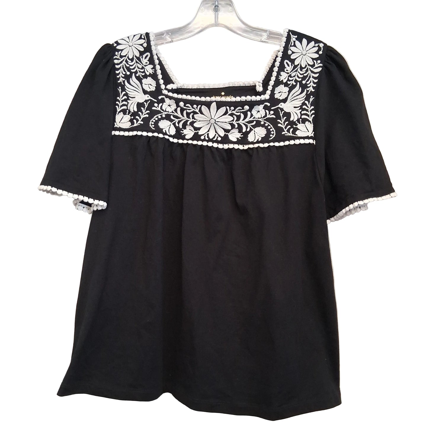 Top Ss Designer By Kate Spade In Black & White, Size:Xl