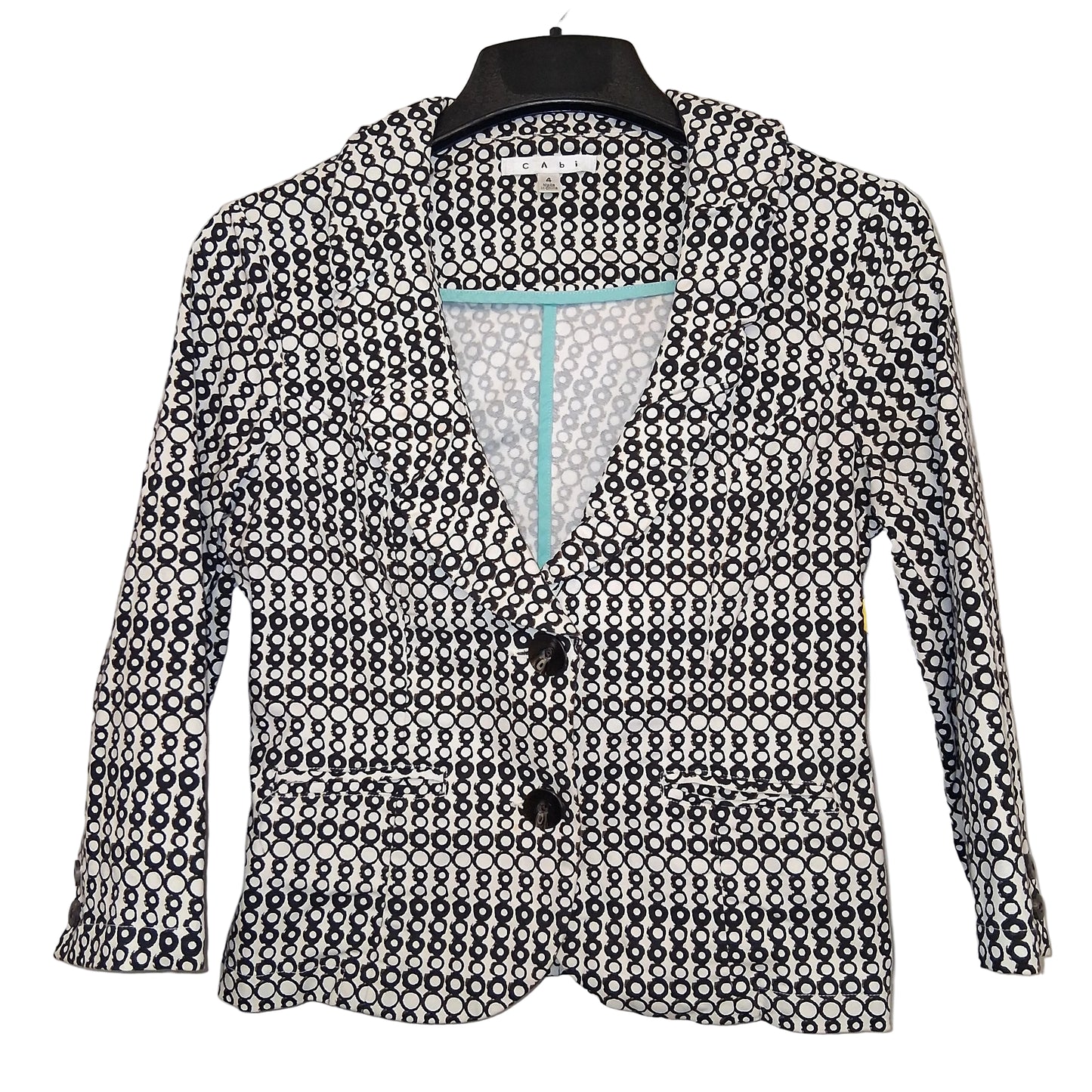 Blazer By Cabi In Black & White, Size:S