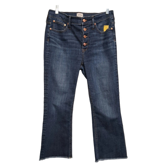 Jeans Boot Cut By J. Crew In Blue Denim, Size:6P