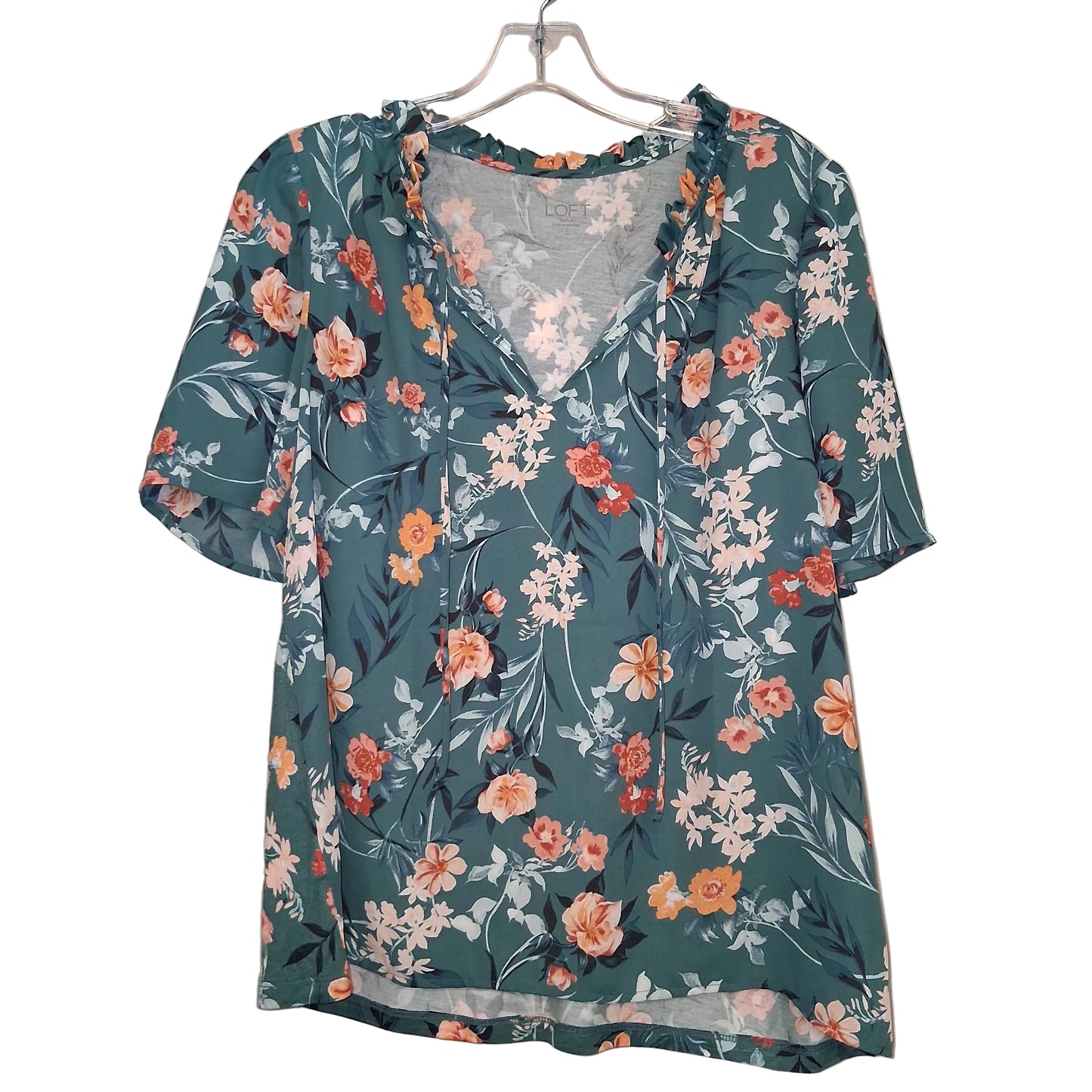 Top Ss By Loft In Floral Print, Size:S