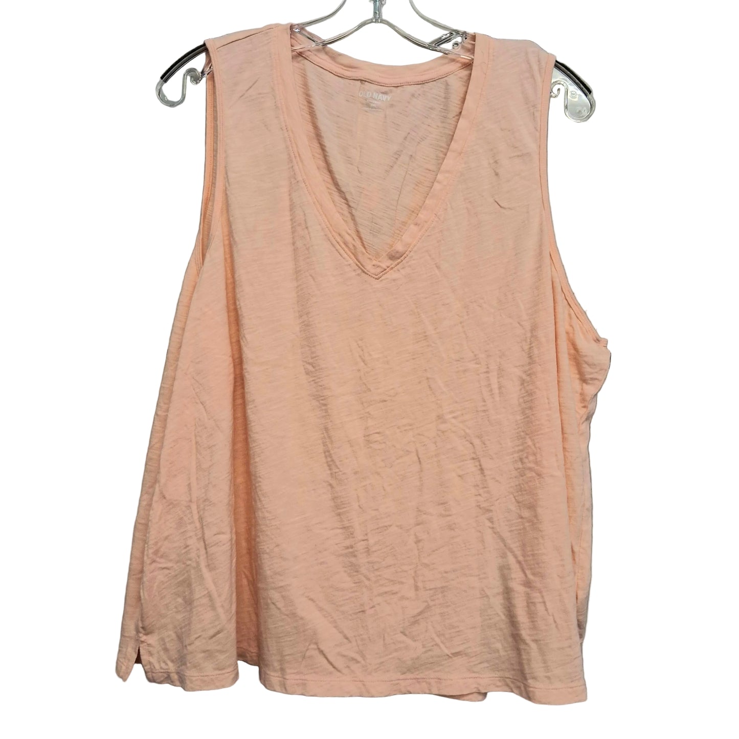 Top Sleeveless Basic By Old Navy In Peach, Size:1X