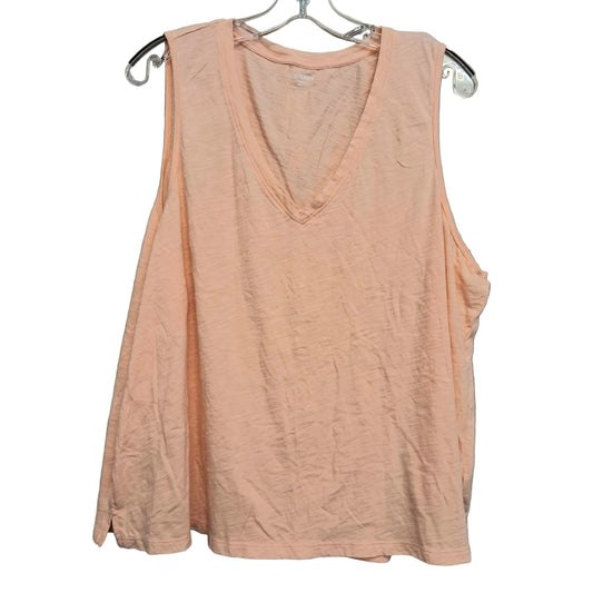 Top Sleeveless Basic By Old Navy In Peach, Size:1X