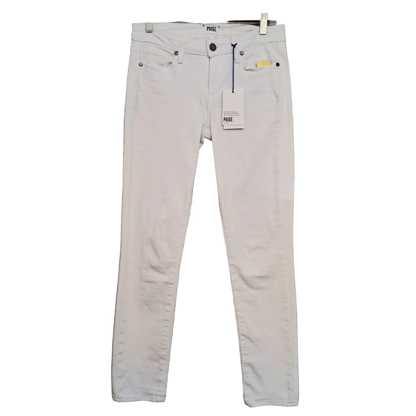 Jeans Skinny By Paige In White Denim, Size:4