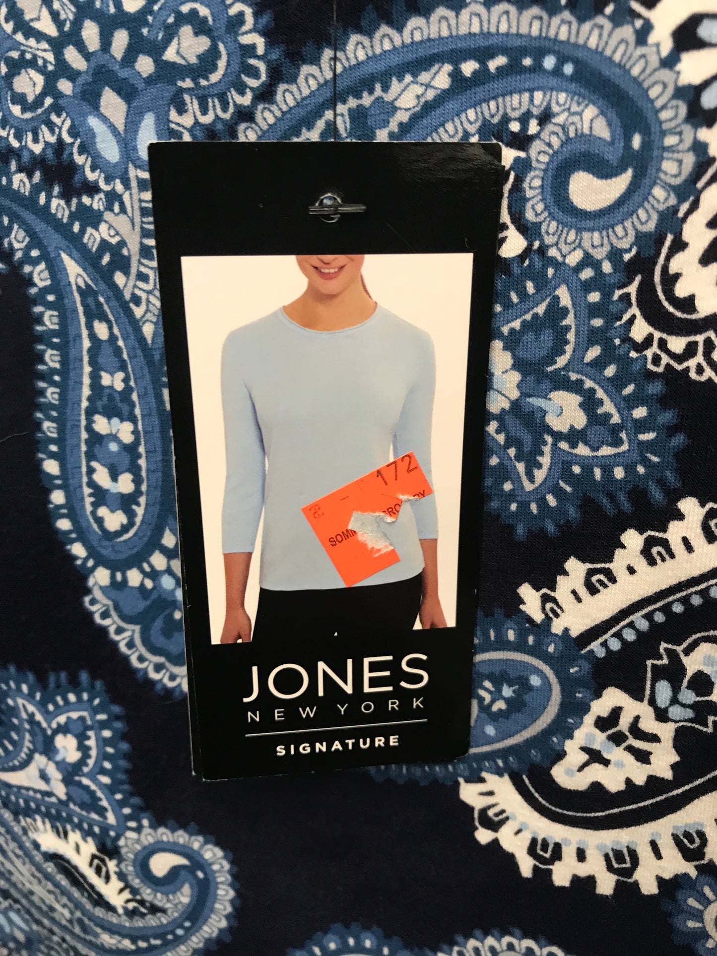 Top 3/4 Sleeve Basic By Jones New York  Size: S