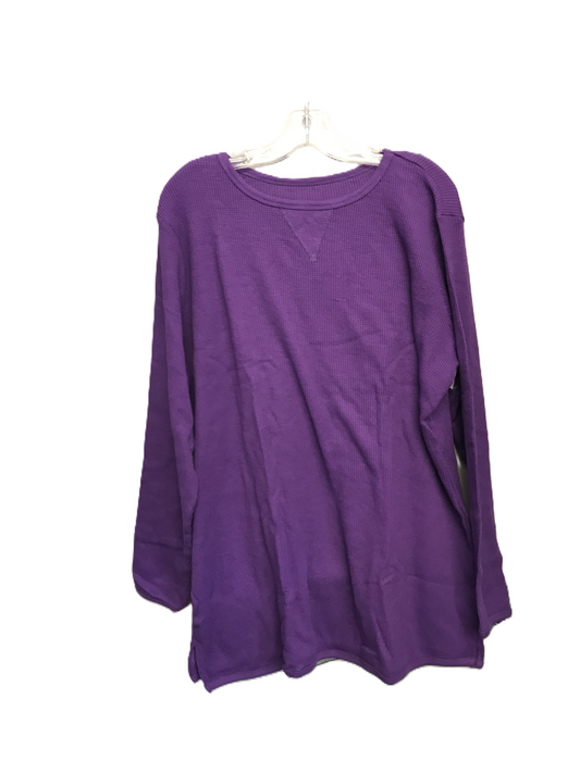 Top Long Sleeve Basic By Woman Within  Size: 1x