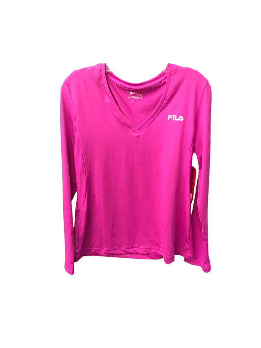 Athletic Top Long Sleeve Crewneck By Fila  Size: L
